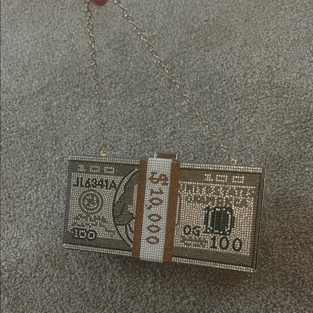 Crystal Money Clutch Bag